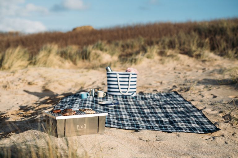 ProQ Flatdog Bärbar grill på stranden