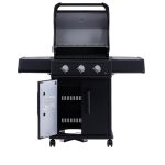 Bluegaz X300 Gasolgrill med öppet lock och vänster dörr öppen