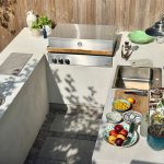Bluegaz Z Inbyggnadsgrill inbyggd i uformat stenutekök