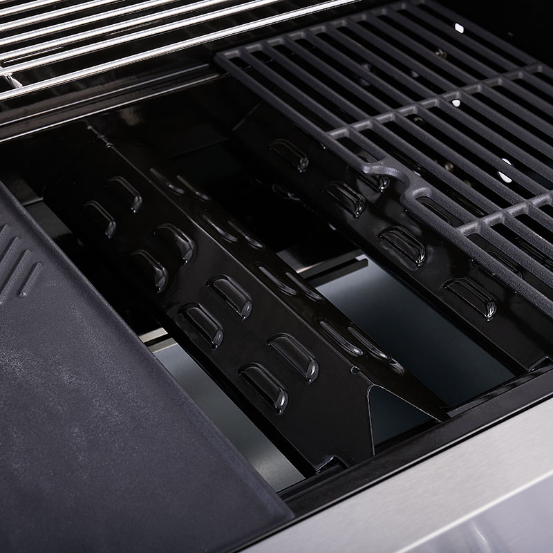 Bluegaz Z6 Gasolgrill flamtämjare bredvid stekplatta