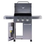 Bluegaz Z6 Gasolgrill med öppet lock med vänster dörr öppnad sett framifrån