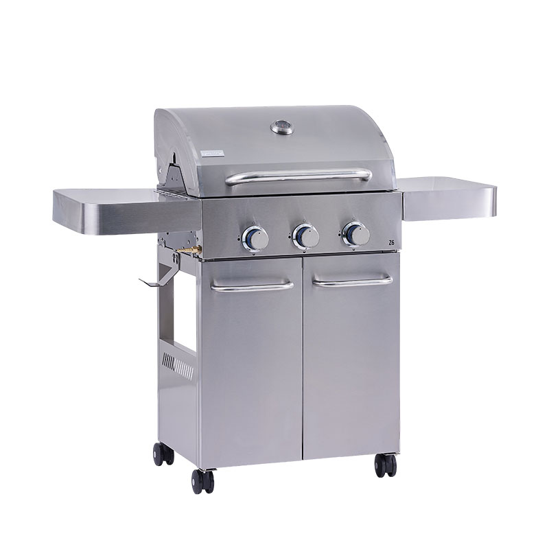 Bluegaz Z6 Gasolgrill med stängt lock sett från vänster sida