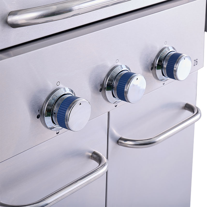 Bluegaz Z6 Gasolgrill vred sett från sidan