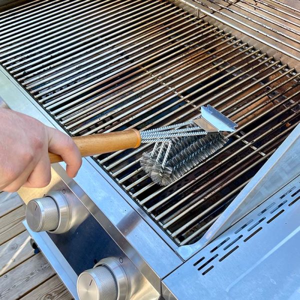 Bluegaz Elite Grillgallerborstet trippel används på Z501 grillgaller