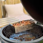 Bluegaz Premium Grillkorg med räkor grillas på Kyoto L Kamado