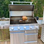 Bluegaz Z501 & X502 Rotisserie på Z501 Gasolgrill med hel kyckling som grillas
