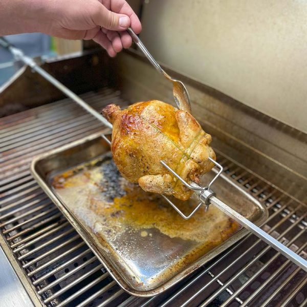 Glazear hel kyckling på Bluegaz Z501 & X502 Rotisserie