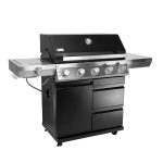 Bluegaz Z501 Gasolgrill svart med stängt lock sett från vänster sida