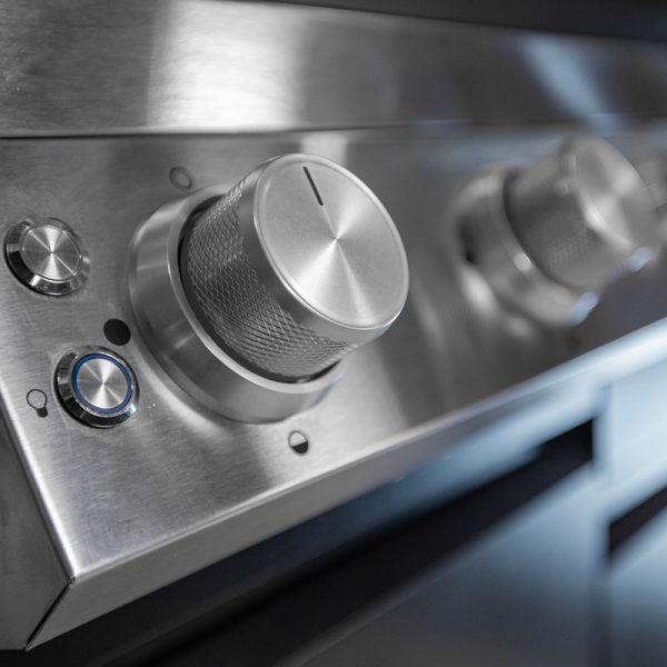 Bluegaz Z501 Gasolgrill svart närbild på vred