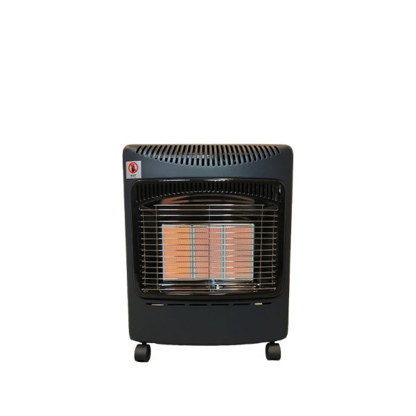 Bluegaz Kalahari Mini Gasolkamin med keramiska element igång framifrån