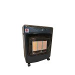 Bluegaz Kalahari Mini Gasolkamin med keramiska element igång sett från vänster sida