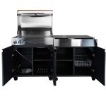 Bluegaz Z Gasolgrill plus Z Sidomodul med öppna skåp