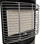 Bluegaz Sahara Gasolkamin närbild på värmegaller sett från sidan