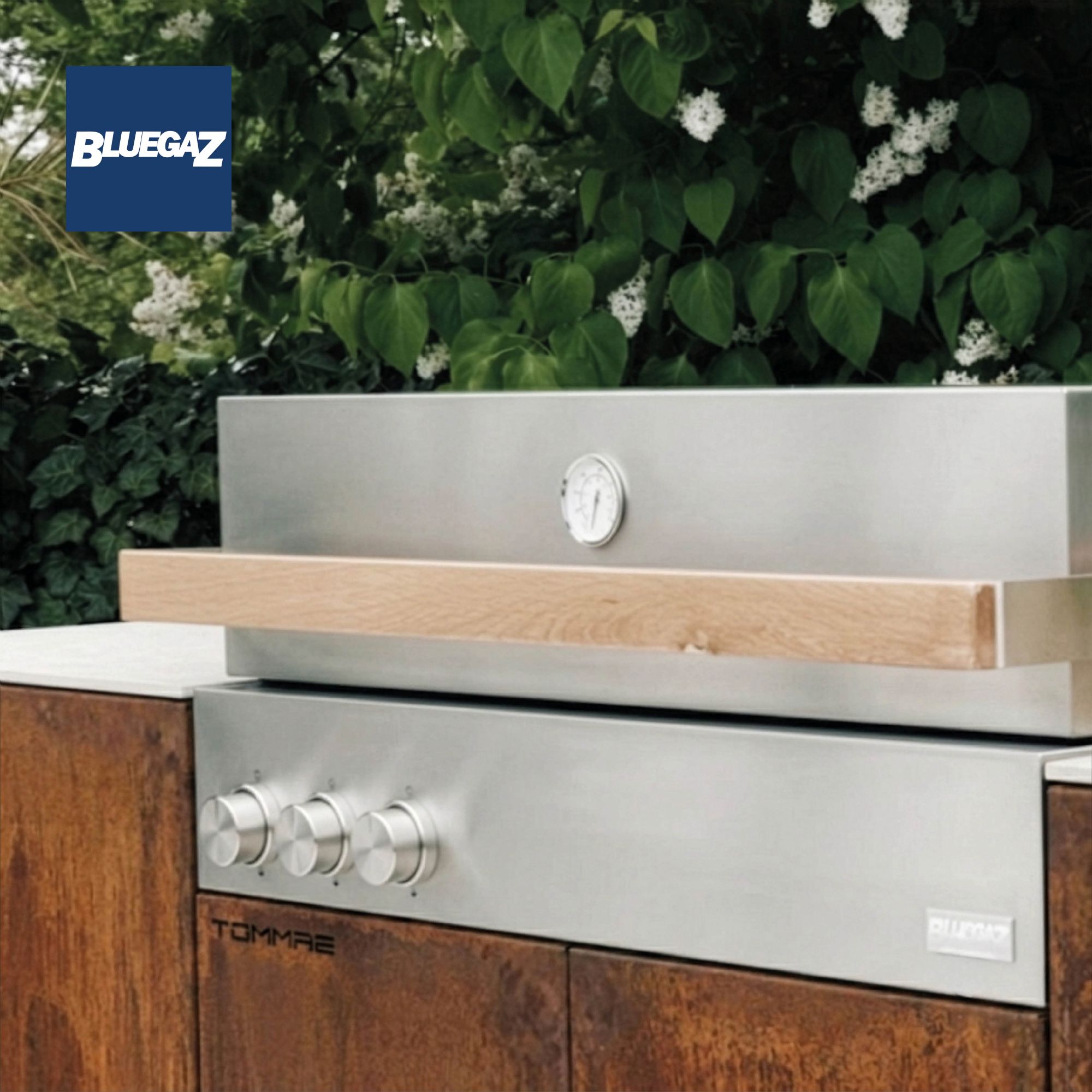 Bluegaz Z x Tommre Block Utekök corten 150x60x90 cm - Bild 4