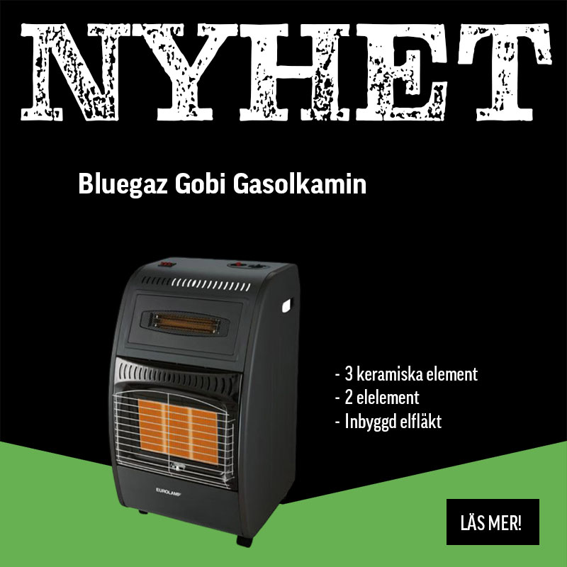 Bluegaz lanserar Gobi Gasolkamin med fläkt!