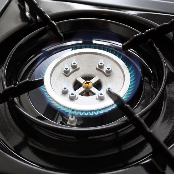 Bluegaz Mobile Stove inzoomat på brännare